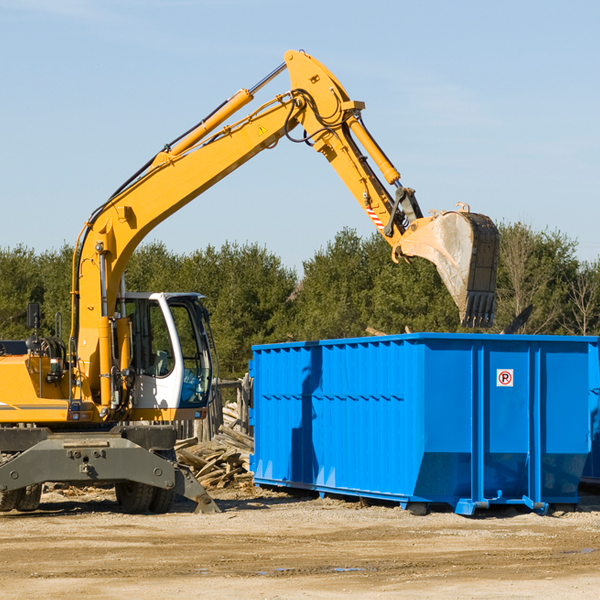 are there any restrictions on where a residential dumpster can be placed in South Haven Minnesota